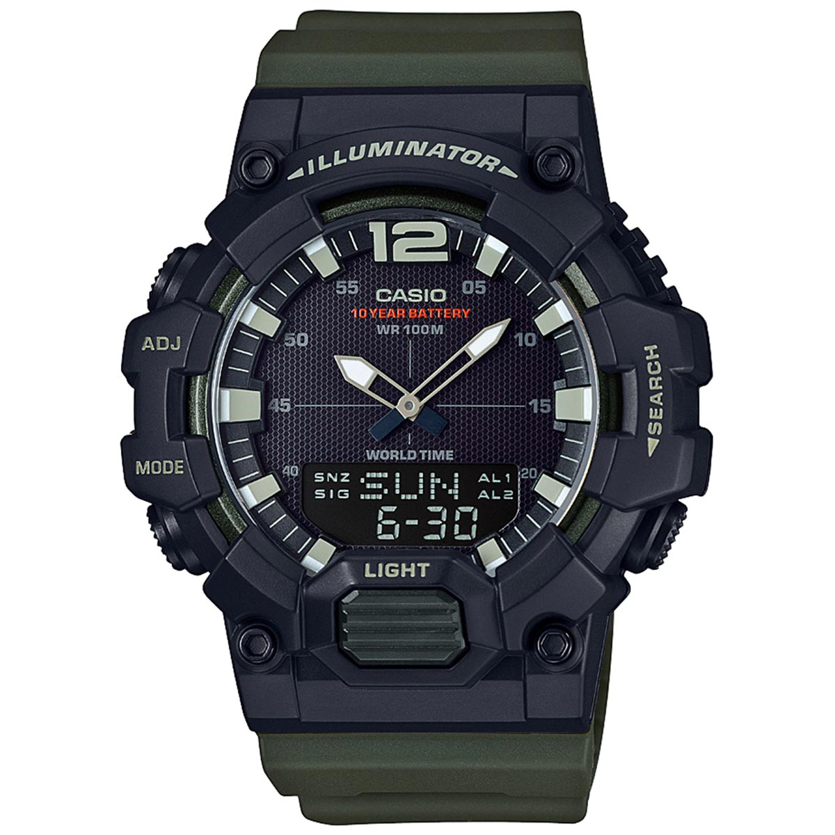 Casio Men's 'classic' Quartz Resin Casual Watch, Color Green (model: Hdc-700-3avcf)