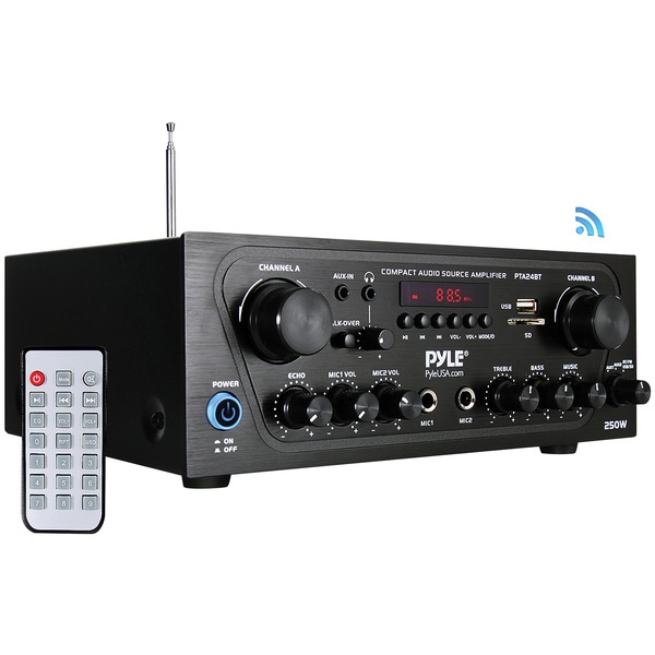 Pyle Home(r) Pta24bt Compact Bluetooth(r) Audio Stereo Receiver With Fm Radio