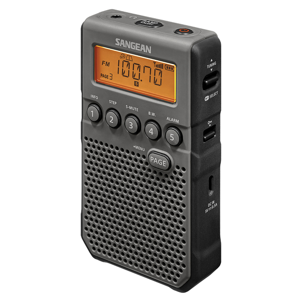 Sangean Dt-800bk Am/fm Weather Alert Pocket Radio (black)
