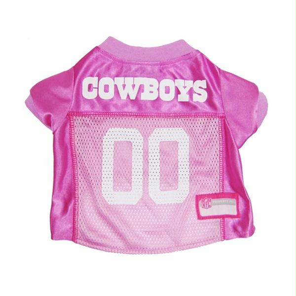 Pets First Pfdal4019-0004 Dallas Cowboys Pink Dog Jersey - Large