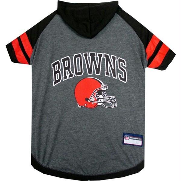 Pets First Pfcle4044-0004 Cleveland Browns Pet Hoodie T-shirt - Large