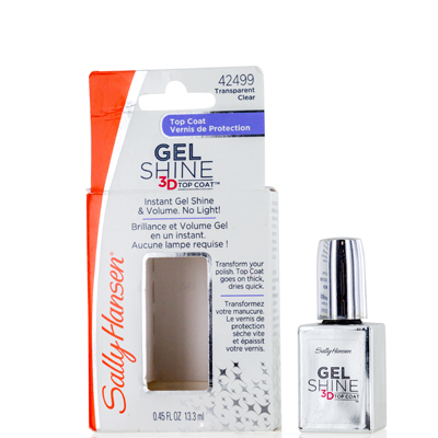 Sally Hansen Gel Shine 3d Top Coat Box Slightly Damaged 45 Oz 13 3 Ml Instant Gel Shine N Volume