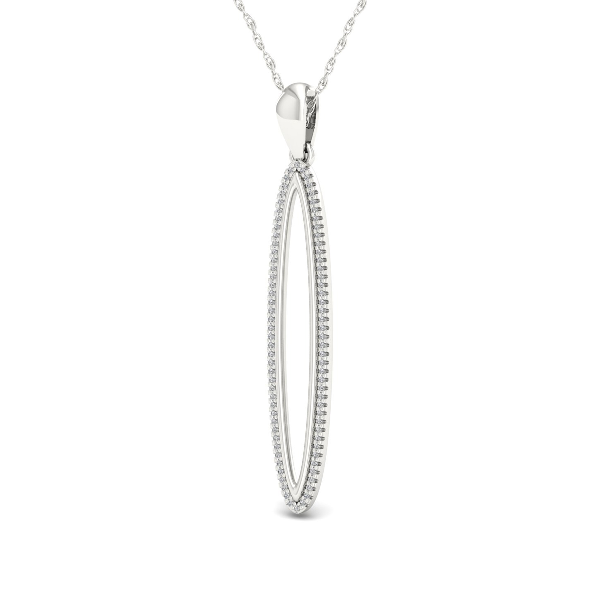 Amouria Sterling Silver 1/5ct TW Diamond Accent Loop Necklace (H-I, I2)