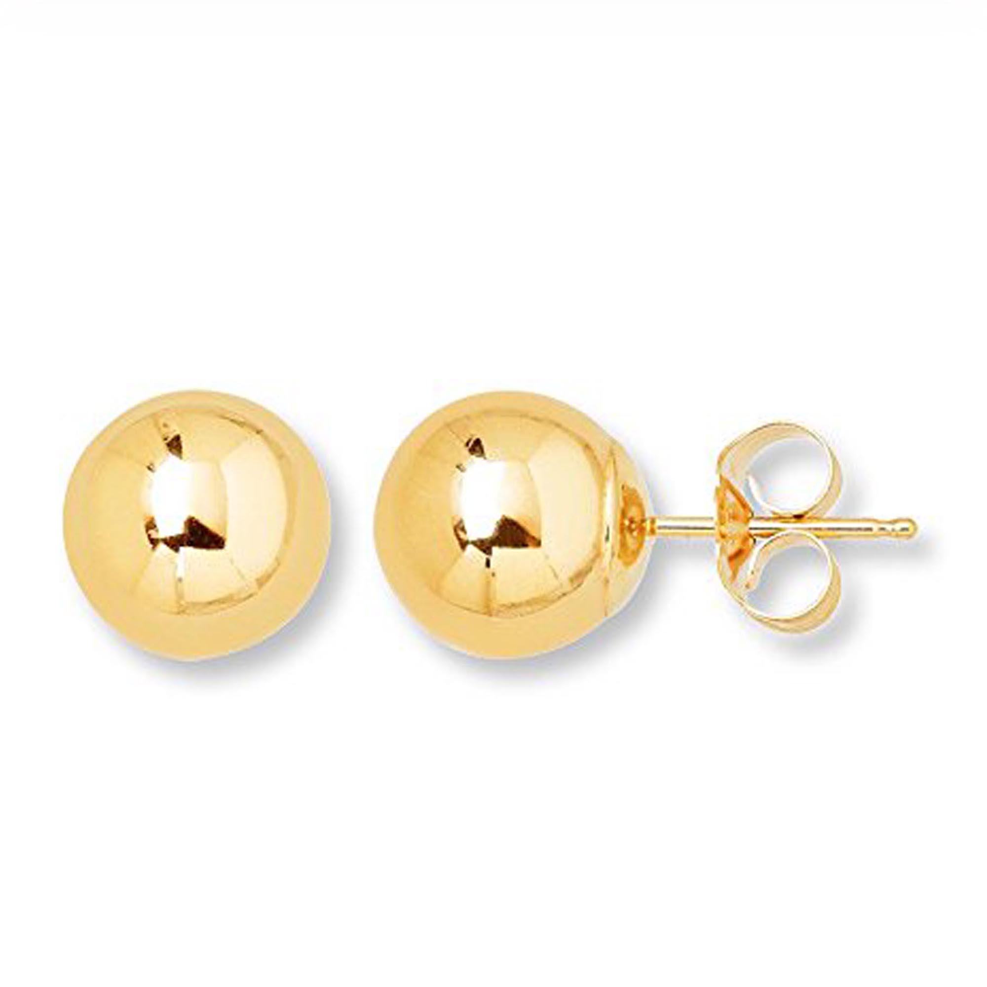 Amouria 14K Yellow Gold Ball Stud Earrings