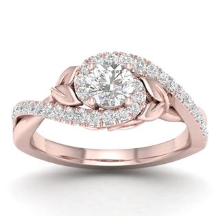 Amouria 14k Rose Gold 3/4Ct TDW Diamond Promise Ring (I-J, I2)