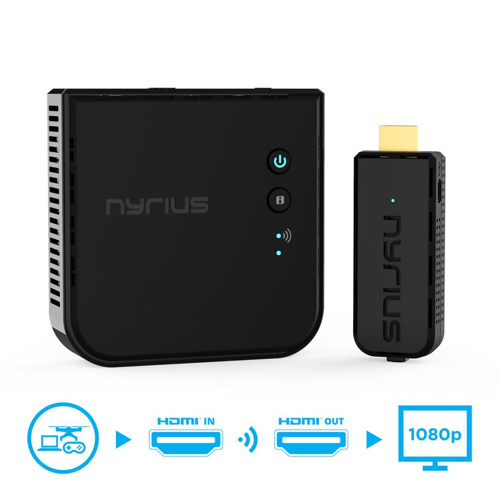 Nyrius ARIES Prime Digital Wireless HDMI Transmitter & Receiver System for HD 1080p 3D Video Streaming - 5 Pack