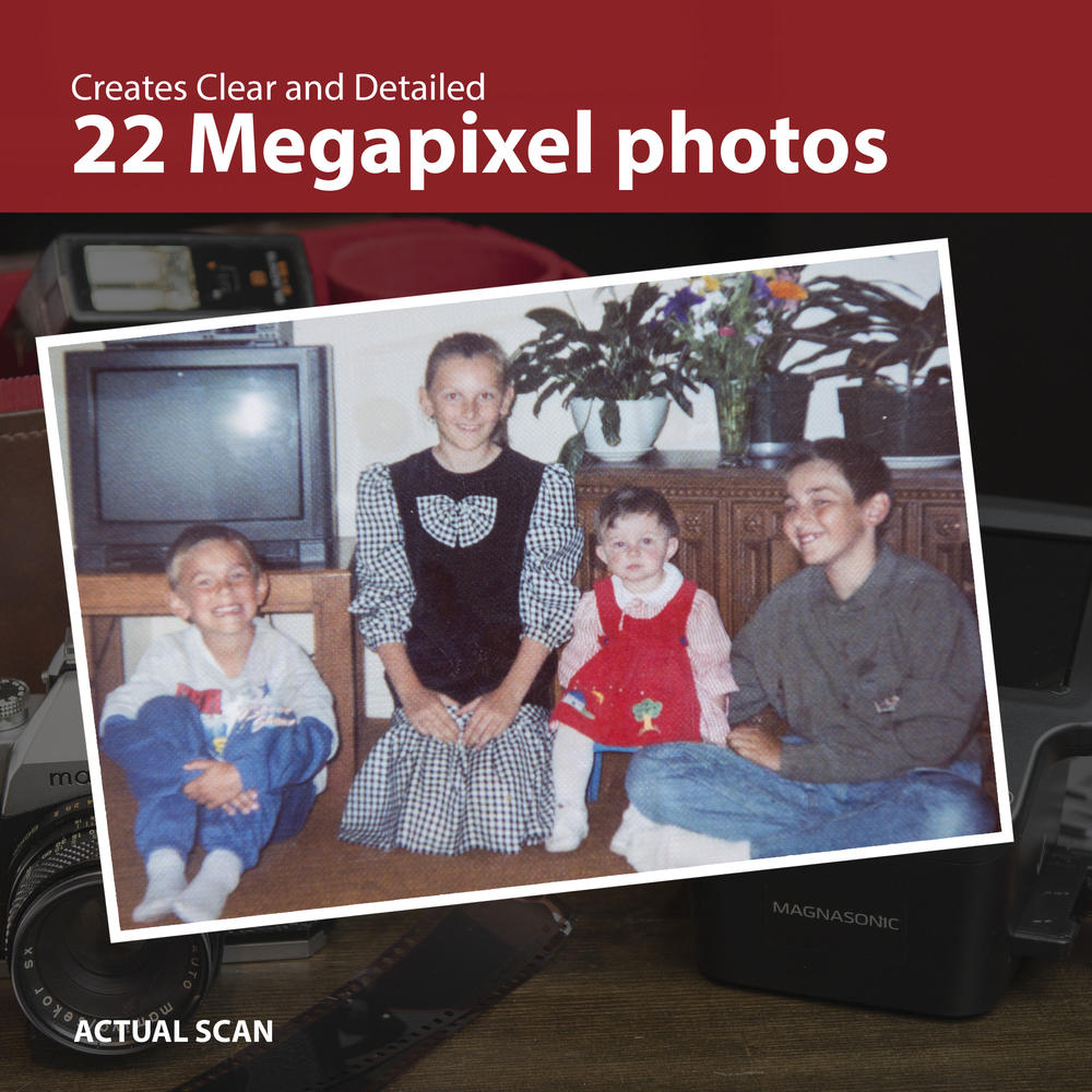 Magnasonic 24MP Film Scanner with Large 5" Display & HDMI, Converts 35mm/126/110/Super 8 Film & 135/126/110 Slides