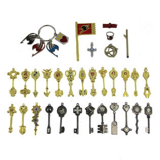 Gold Silver And Eclipse Keys Fairy Tail 35 Pcs Keychain Set Gold Silver And Eclipse Keys Fairy Tail 35 Pcs Keychain Set