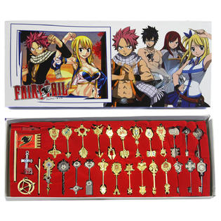 Gold Silver And Eclipse Keys Fairy Tail 35 Pcs Keychain Set Gold Silver And Eclipse Keys Fairy Tail 35 Pcs Keychain Set