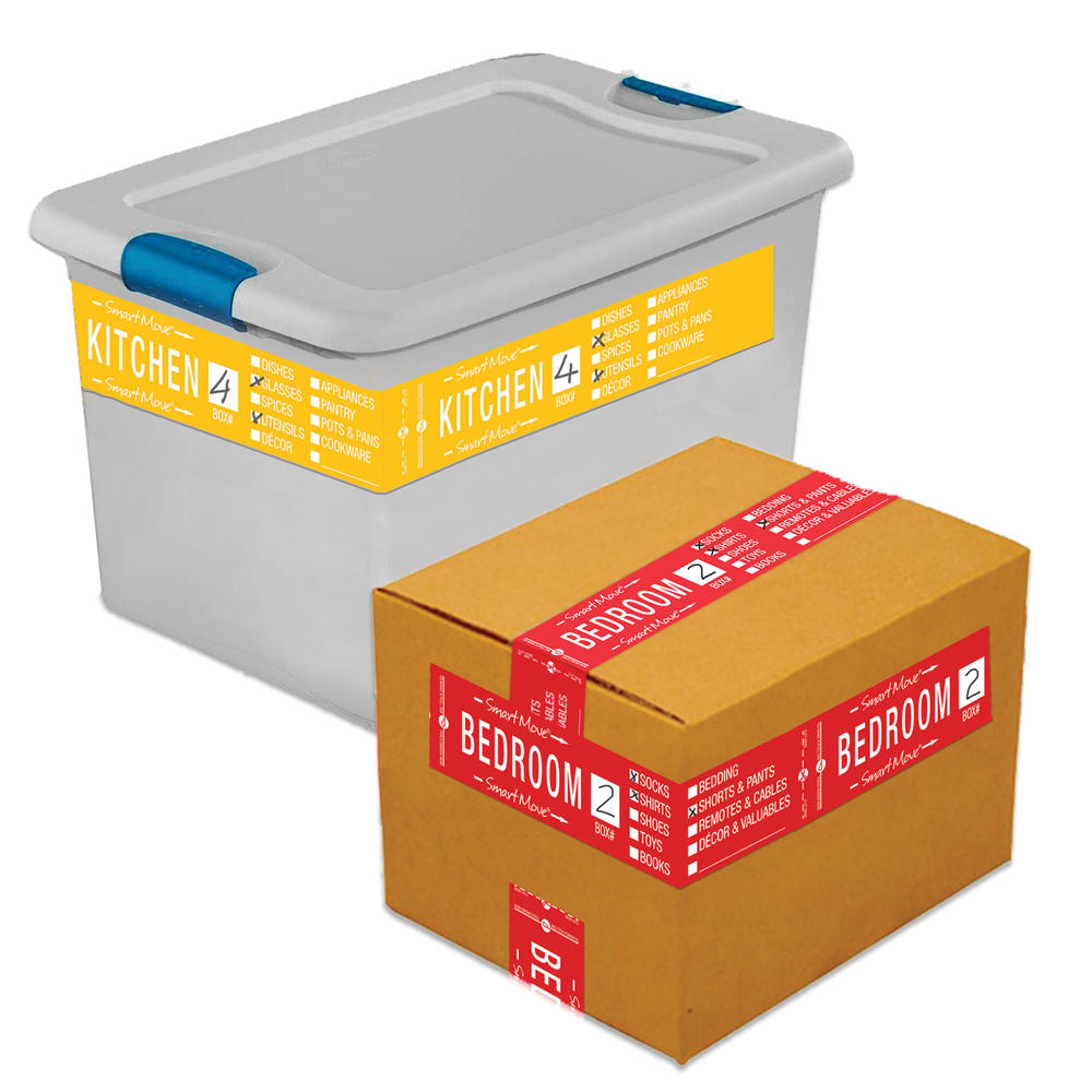 uBoxes Multi-Colored 2 Bedroom Labeling Tape Packing Tape
