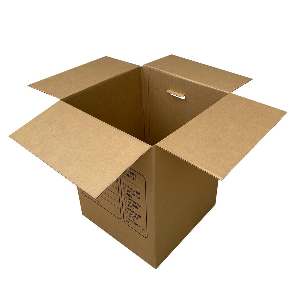 UBMOVE 10 Premium Large Corrugated Moving Boxes with Handles, 18&quot; x 18&quot; x 24&quot;