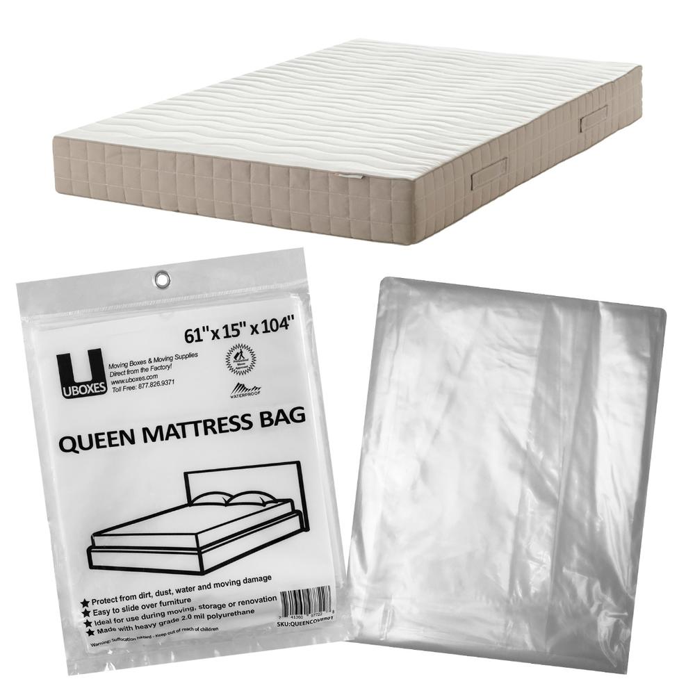 UBMOVE Queen Mattress Bag 61x15x104&quot;, 2 Mil, 1 Pack Protector Box Spring Bed