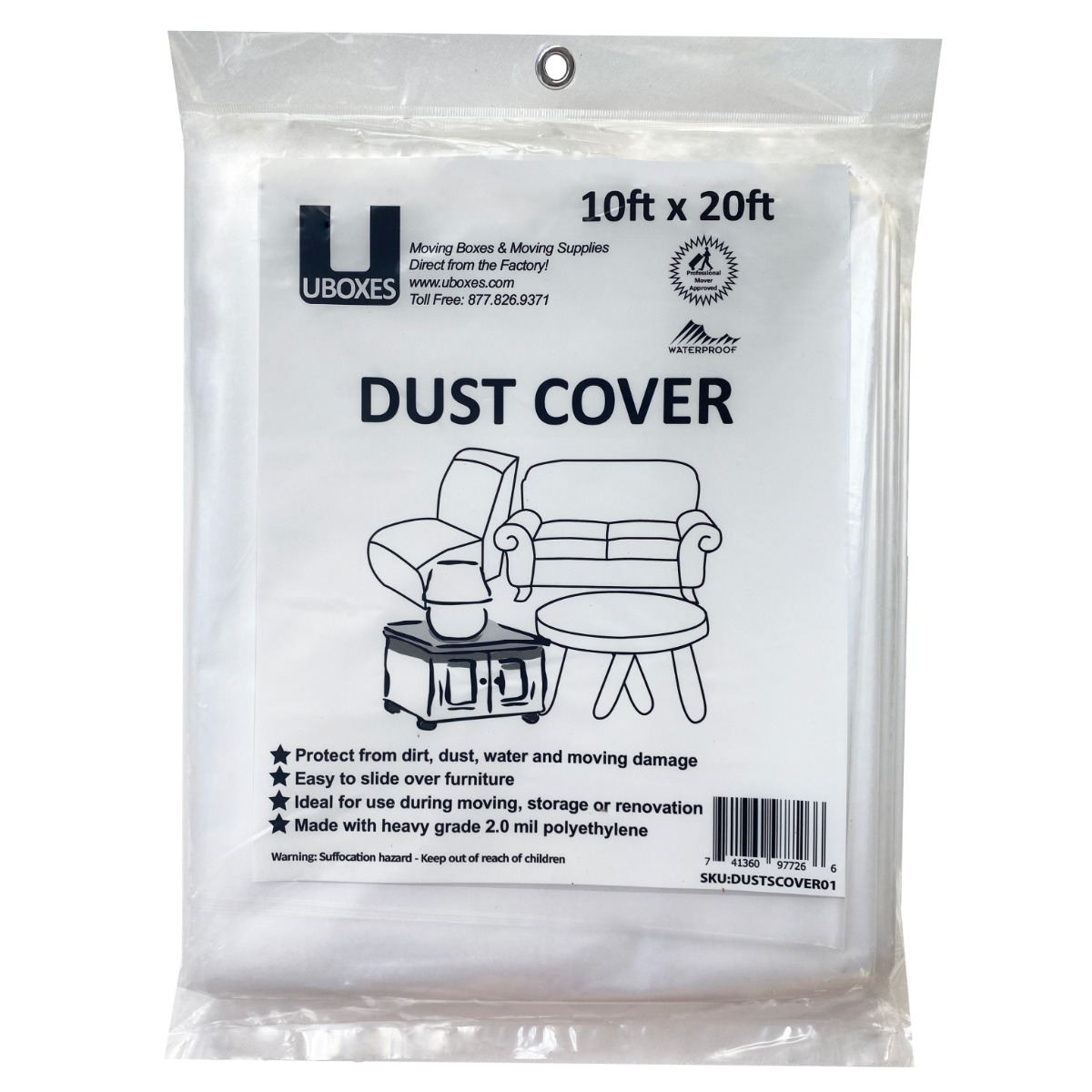UBMOVE Dust Furniture Cover protect your furniture 10' x 20' Moving Bag