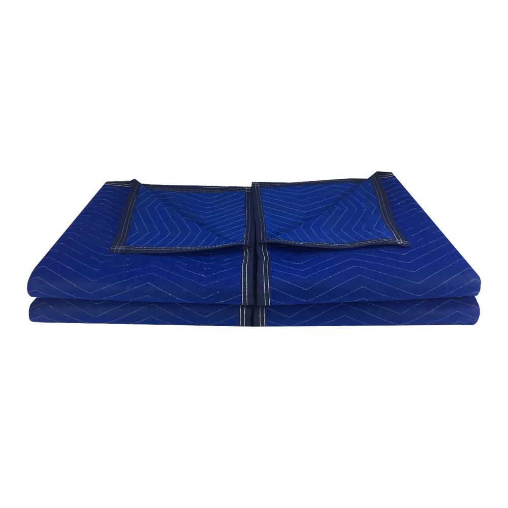 UBMOVE Pro Economy Moving Blankets (4 Pack) 35lbs/doz 2.92lb/ea 72&quot;x80&quot; Blue