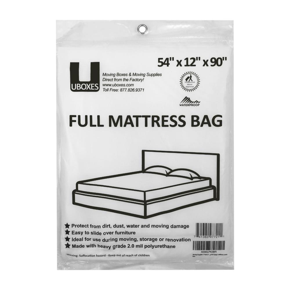UBMOVE 18 Full Mattress Covers 54x12x90&quot; Poly Bags Protective Moving Storage