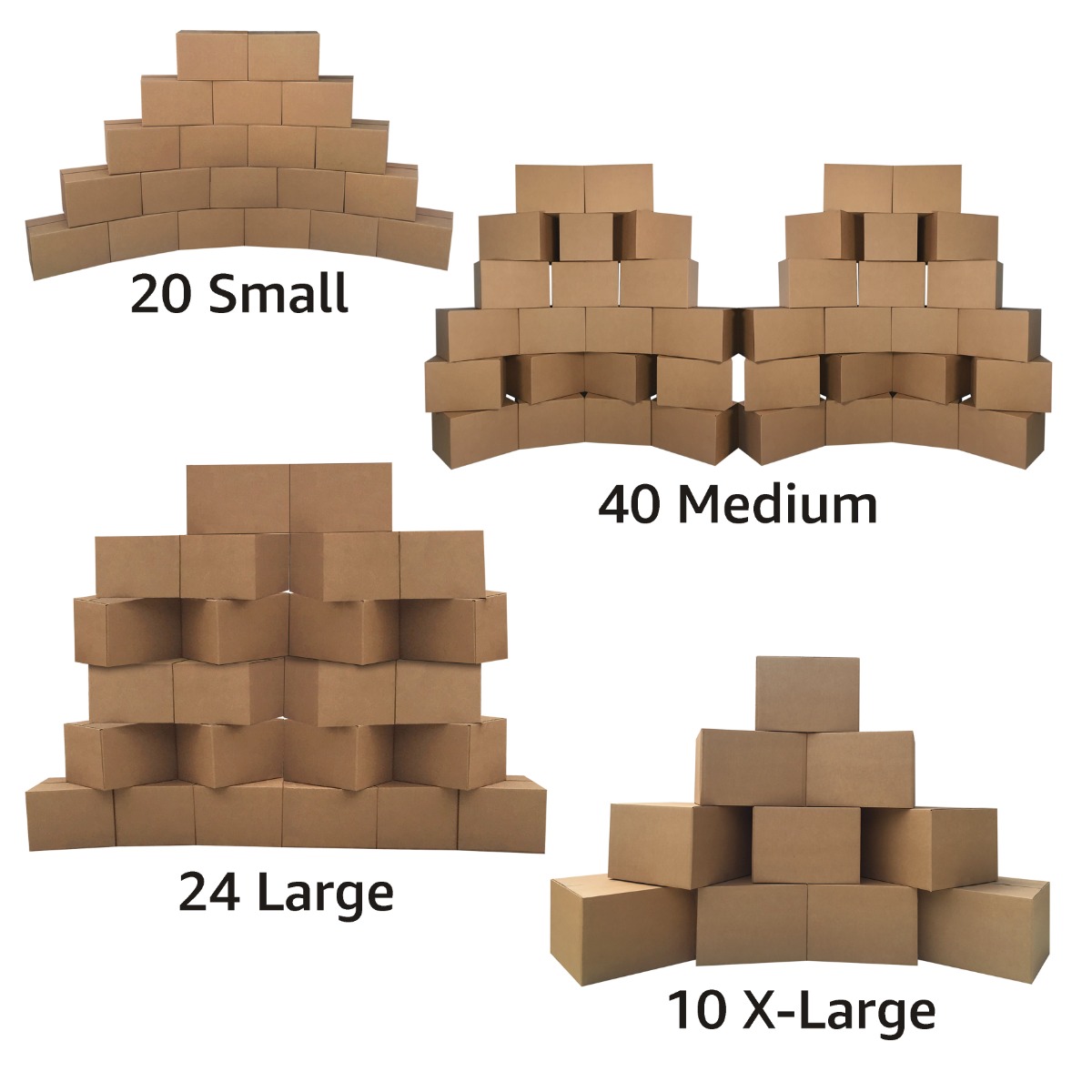 UBMOVE 8 Room Economy Kit 94 Boxes, Moving Supplies Tape &amp; Markers