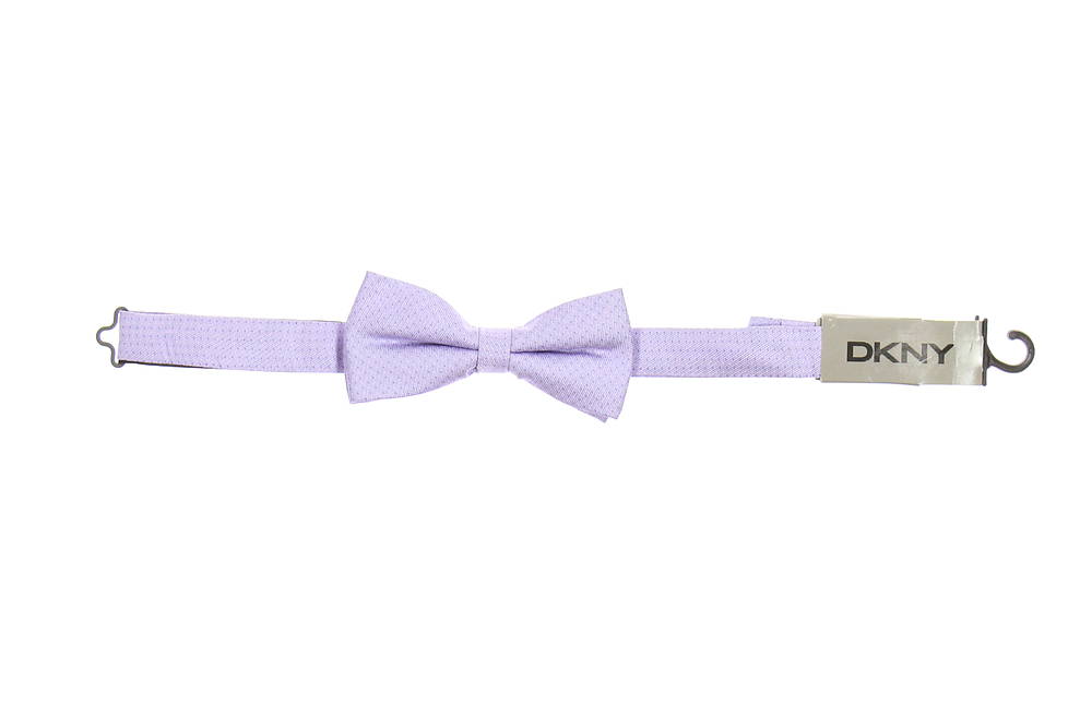 DKNY Men's Light Purple Dotted Pre-Tied Bow Tie