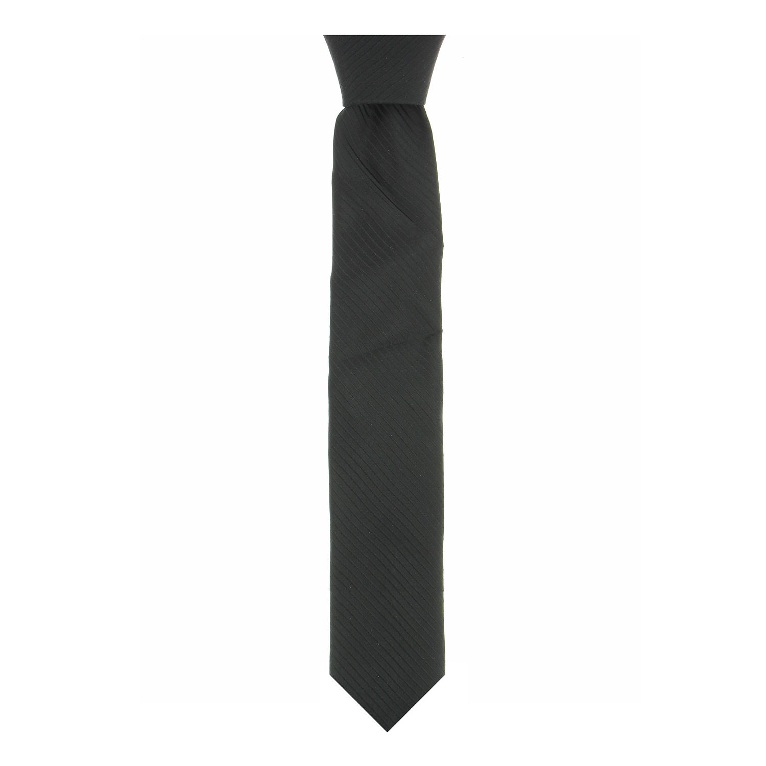 Nick Cannon Men's Black Pinstripe Tie