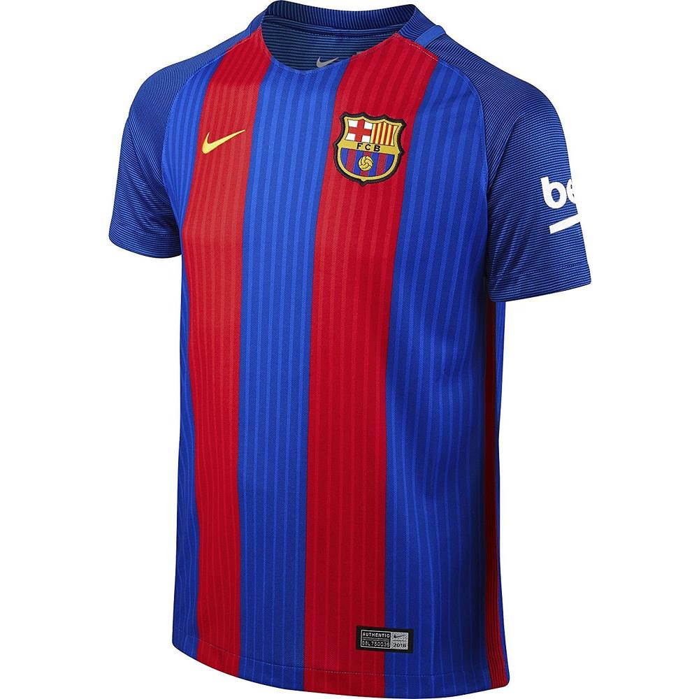Nike Mens Blue Striped 2016 FC Barcelona Home Jersey
