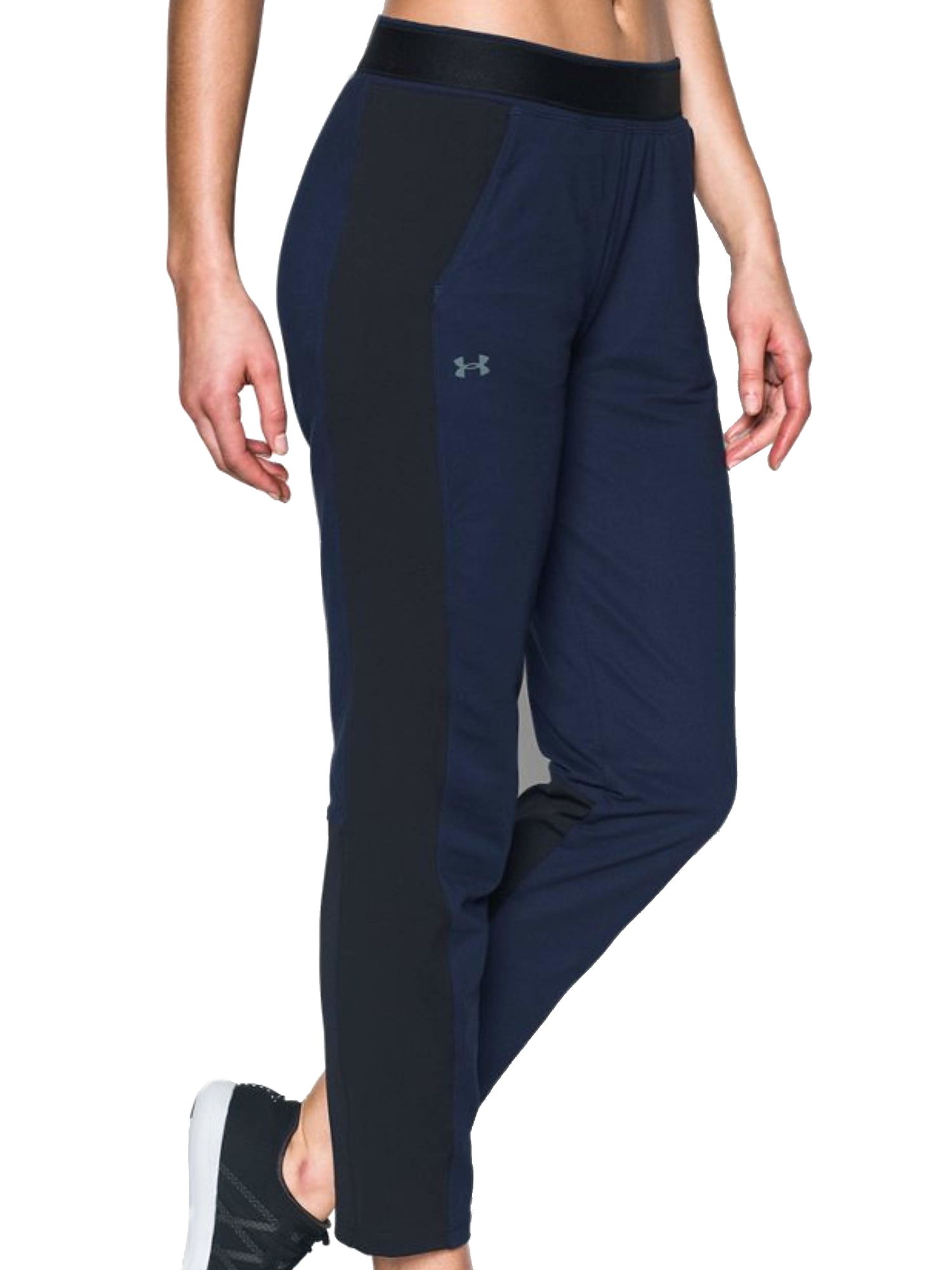 Under Armour Leisure Trousers Women Midnight Navy/Black HeatGear Sweatpants $100