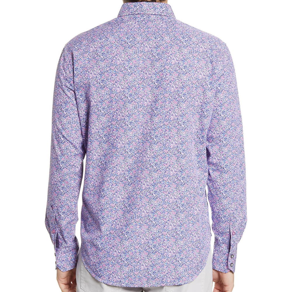 Robert Graham 'Precision' Mens Purple Variegated Button Down Shirt $198