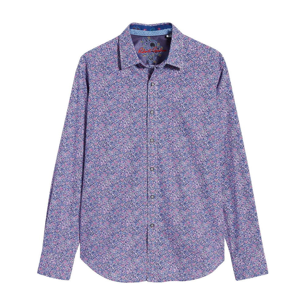 Robert Graham 'Precision' Mens Purple Variegated Button Down Shirt $198