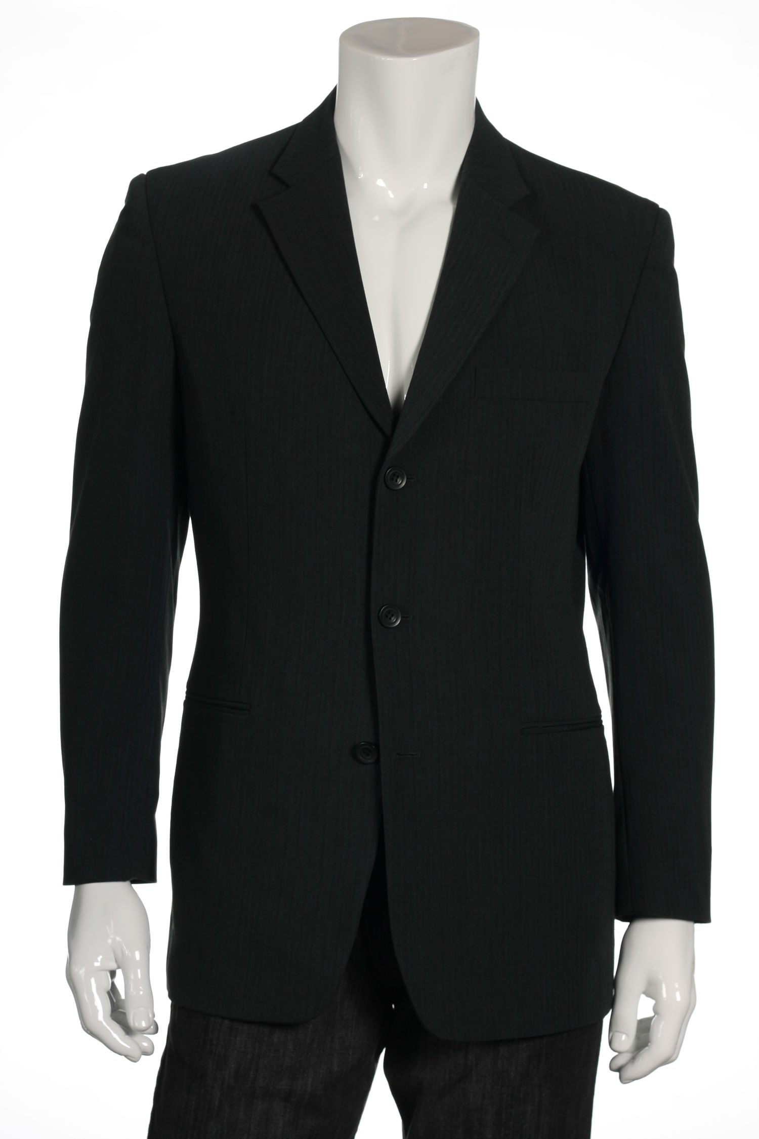 Liz Claiborne Claiborne Gray Herringbone Button Sport Coat