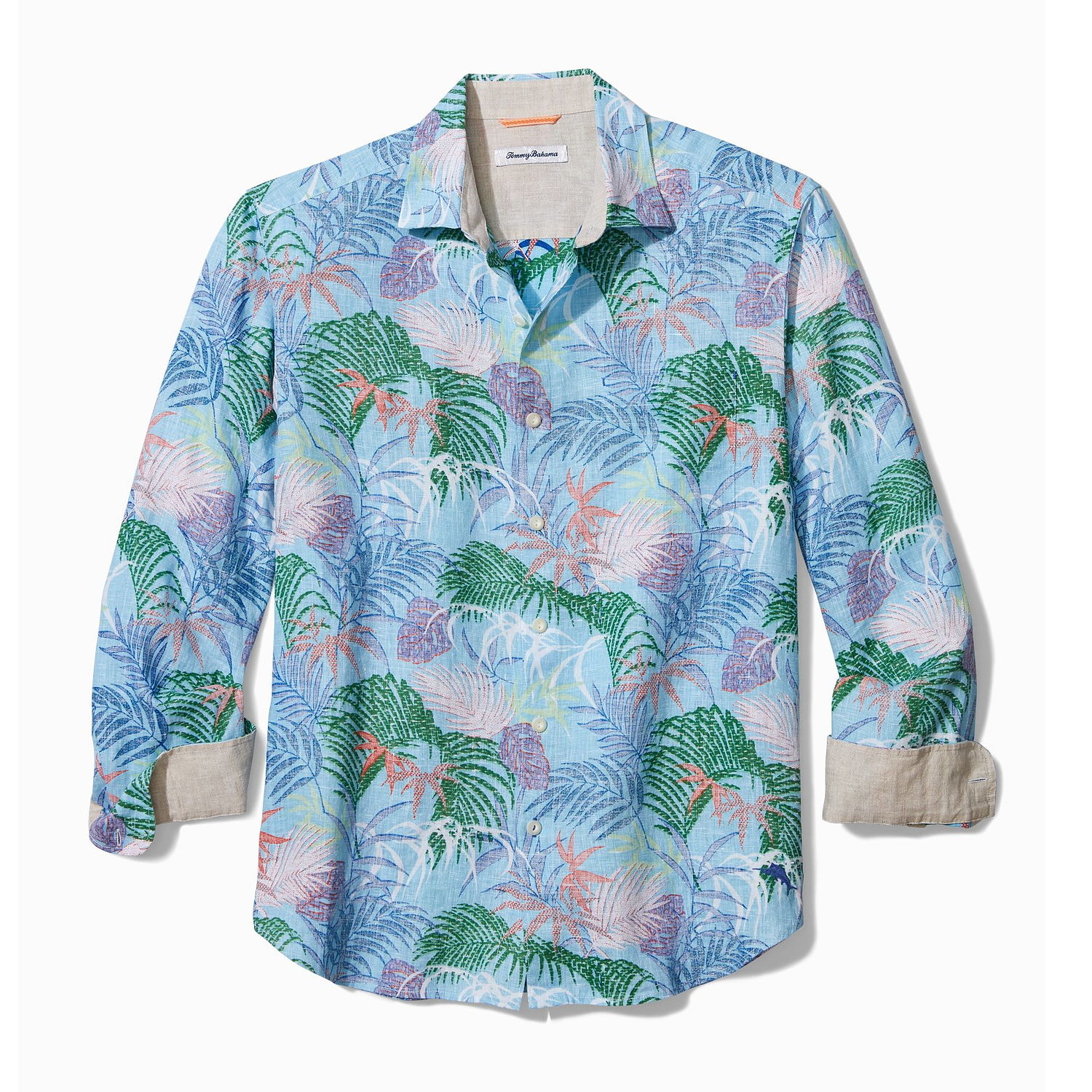 Tommy Bahama Tropic Caliente Mens Graceful Sea Linen Button Down Shirt $130