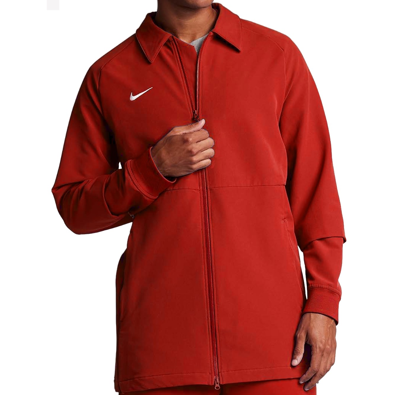 Nike Team Mens Scarlet Red Therma Midweight Full Zip Track Jacket $135