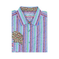 Robert Graham Mens Multi-Color Confetti Striped Button Down Shirt $198