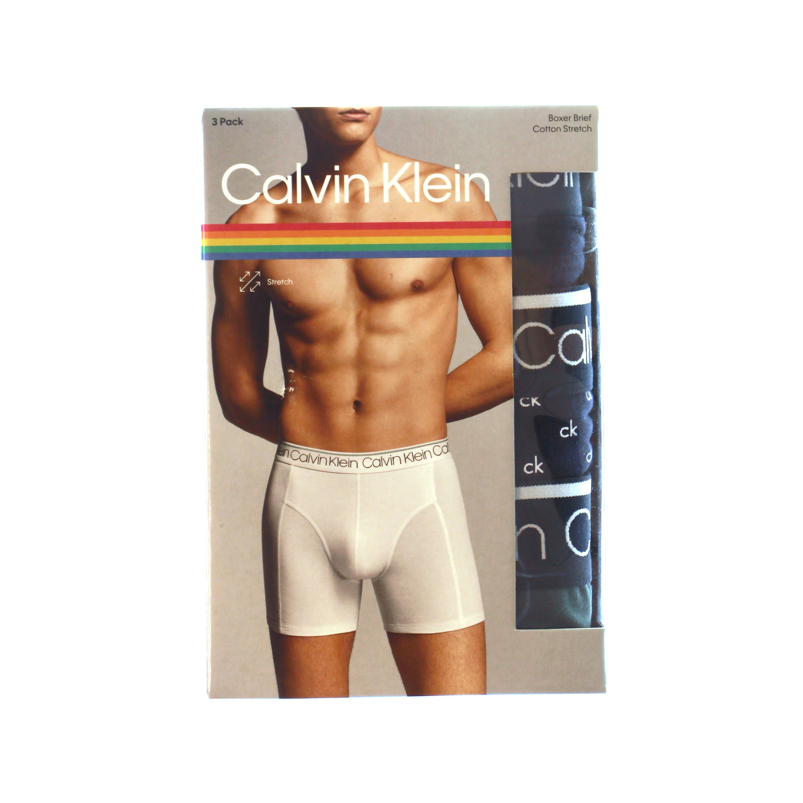 Calvin Klein Mens 3-Pack Cotton Stretch Classic Fit Boxer Briefs $42