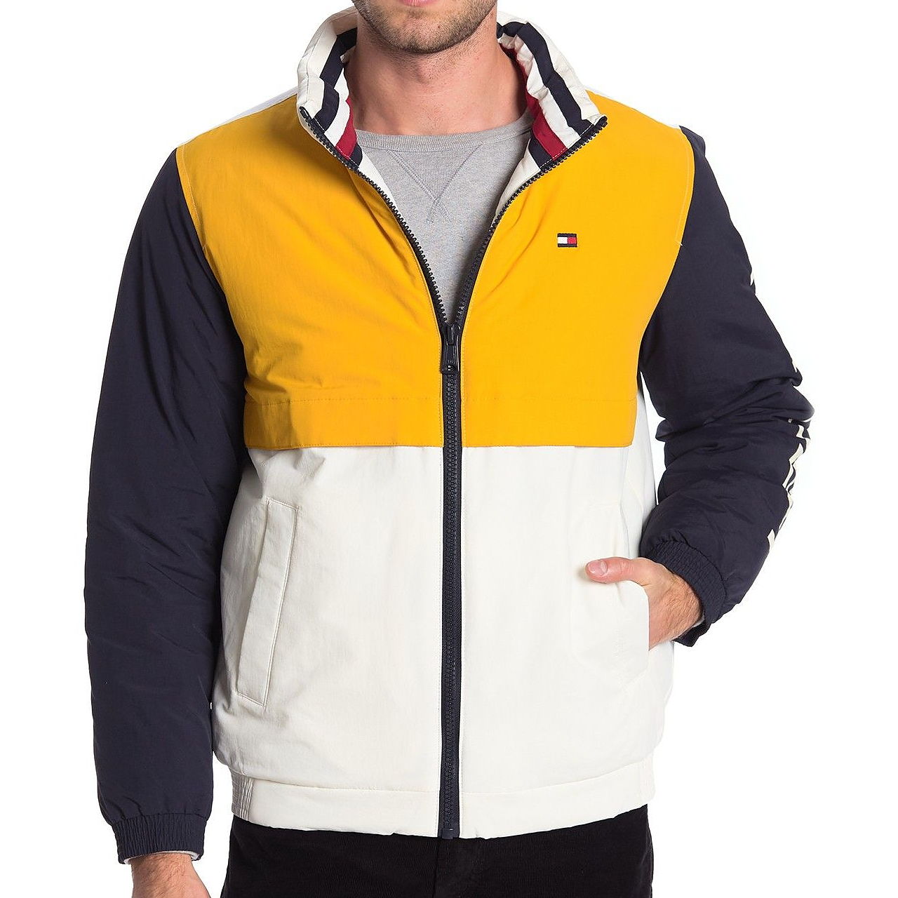 Tommy Hilfiger Men's Reversible Down Bomber Jacket - Blue - S