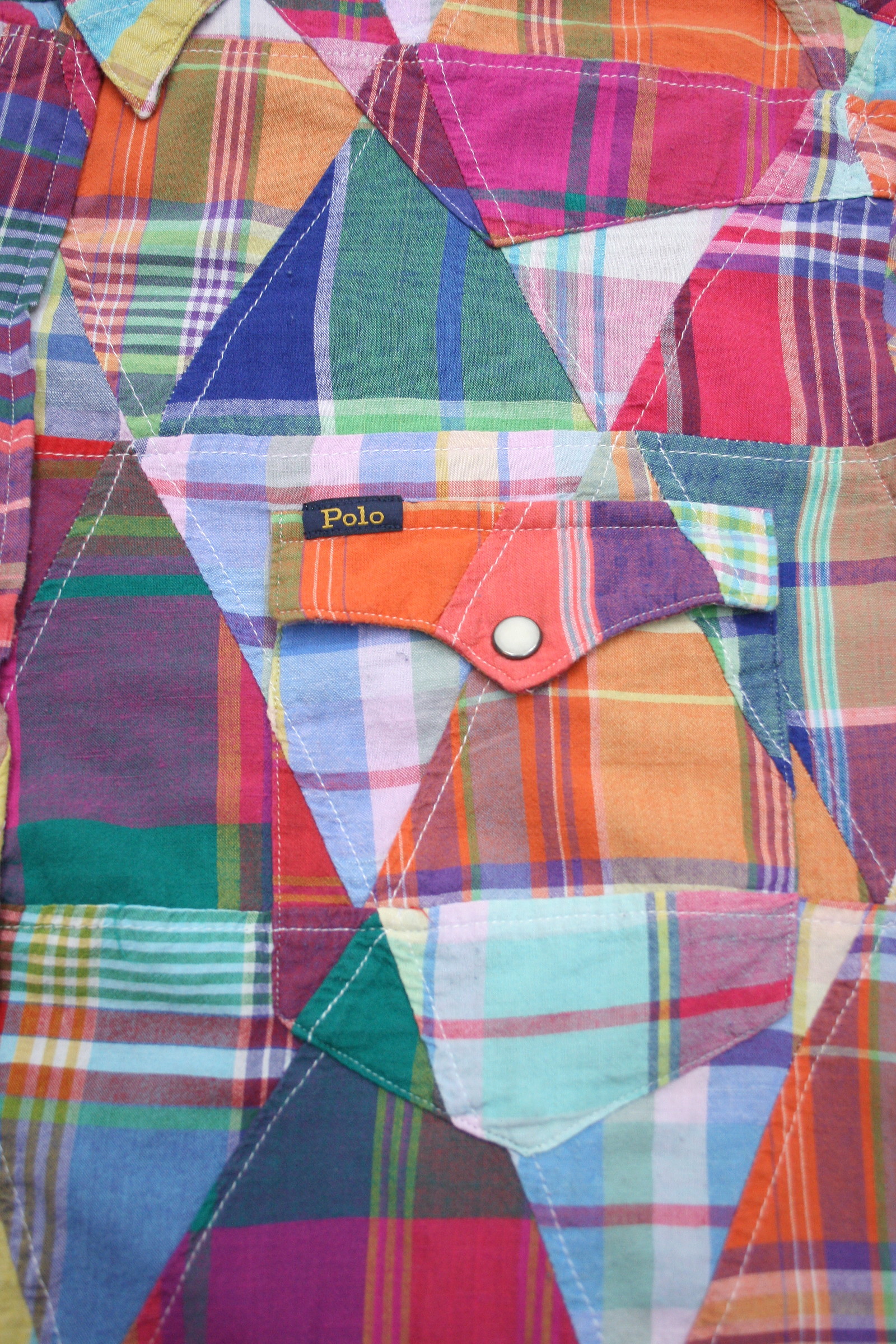 Ralph Lauren Polo Ralph Lauren Men's Madras Patchwork Plaid Classic Fit Button Up Shirt $198