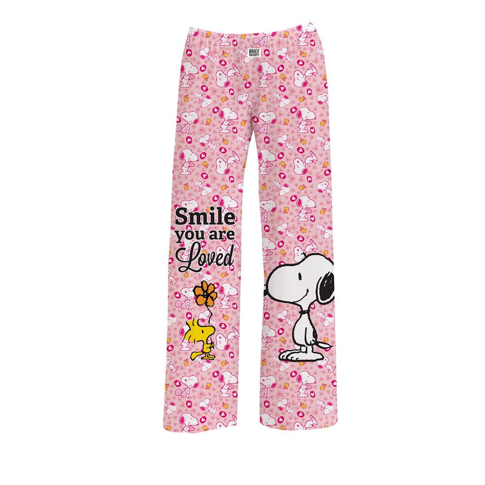 American Mills Women's Snoopy Woodstock You Are Loved Lounge Pants Paj