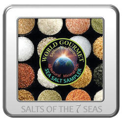 Salts of the 7 Seas Sea Salts Sampler Tin - World Gourmet Spice Sampler Set, Seasoning Sal