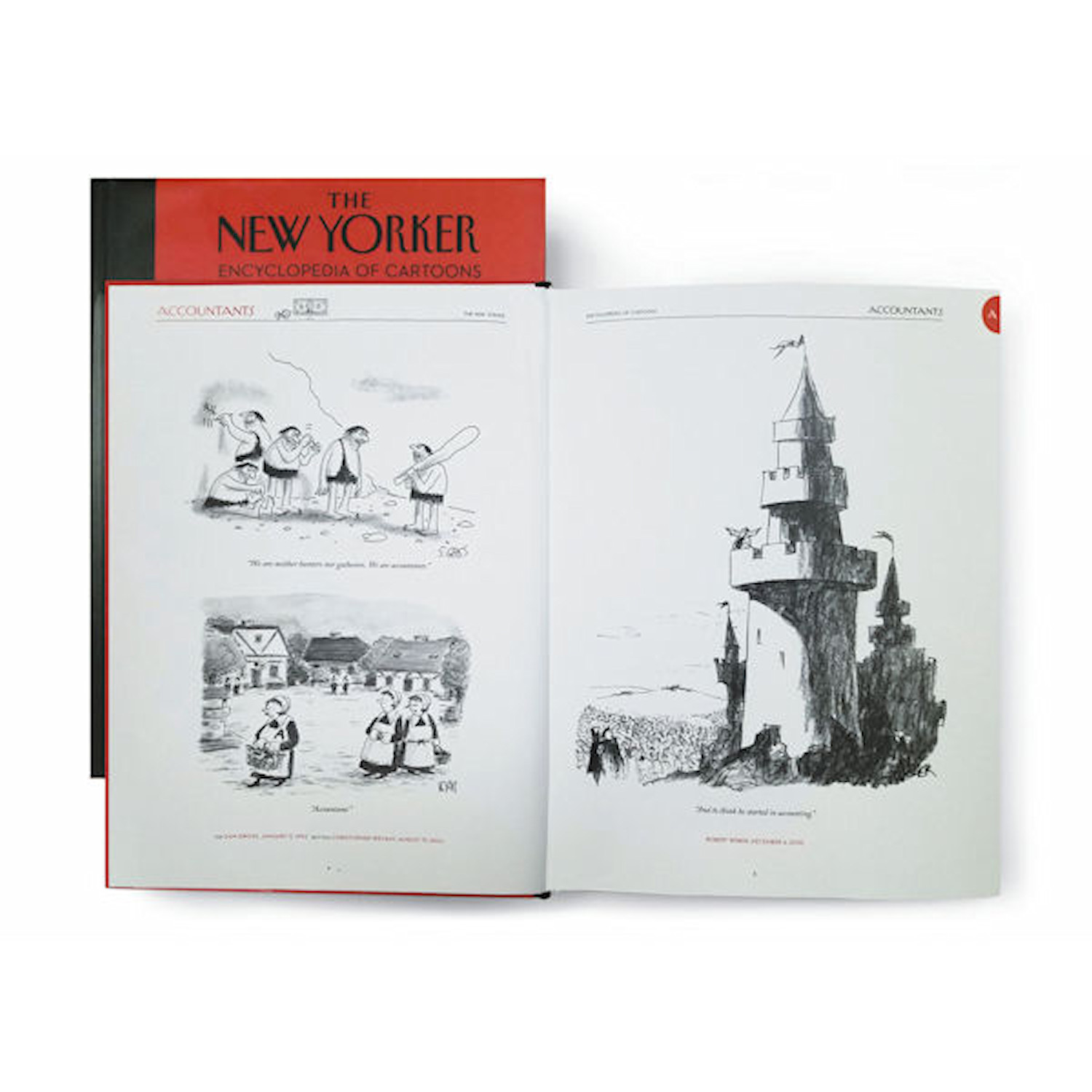 Simon and Schuster The New Yorker Encyclopedia of Cartoons - 2 Volume Hardcover Boxed Set