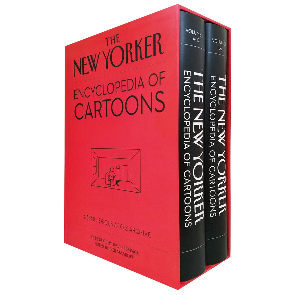 Simon and Schuster The New Yorker Encyclopedia of Cartoons - 2 Volume Hardcover Boxed Set
