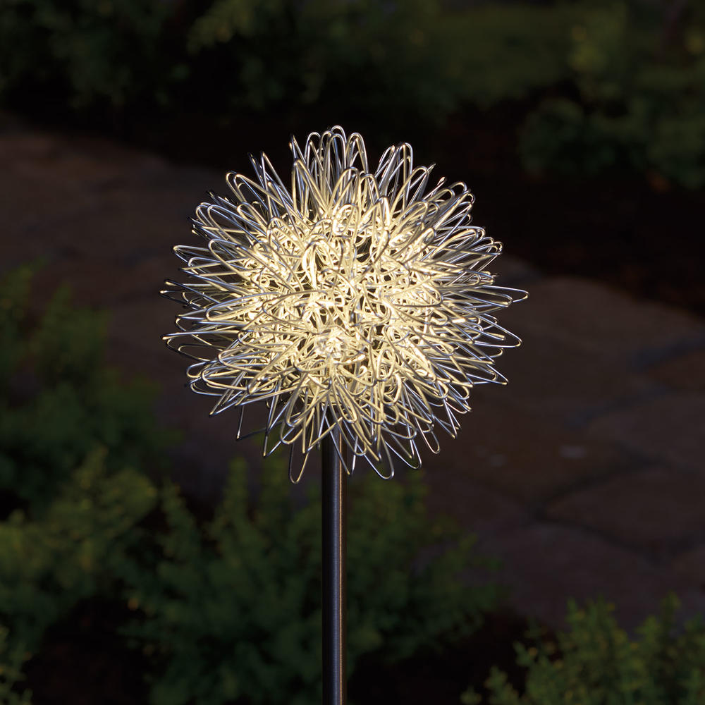 ART & ARTIFACT Dandelion Garden Stakes - Set of 2 LED Solar Flower Lights