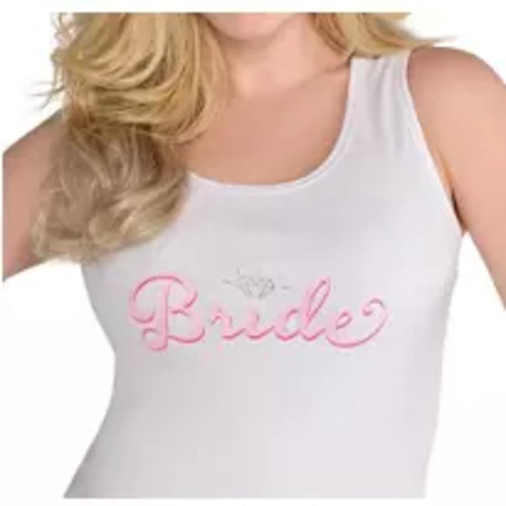 Bigbolo Elegant Bride Lace-Back Tank Top