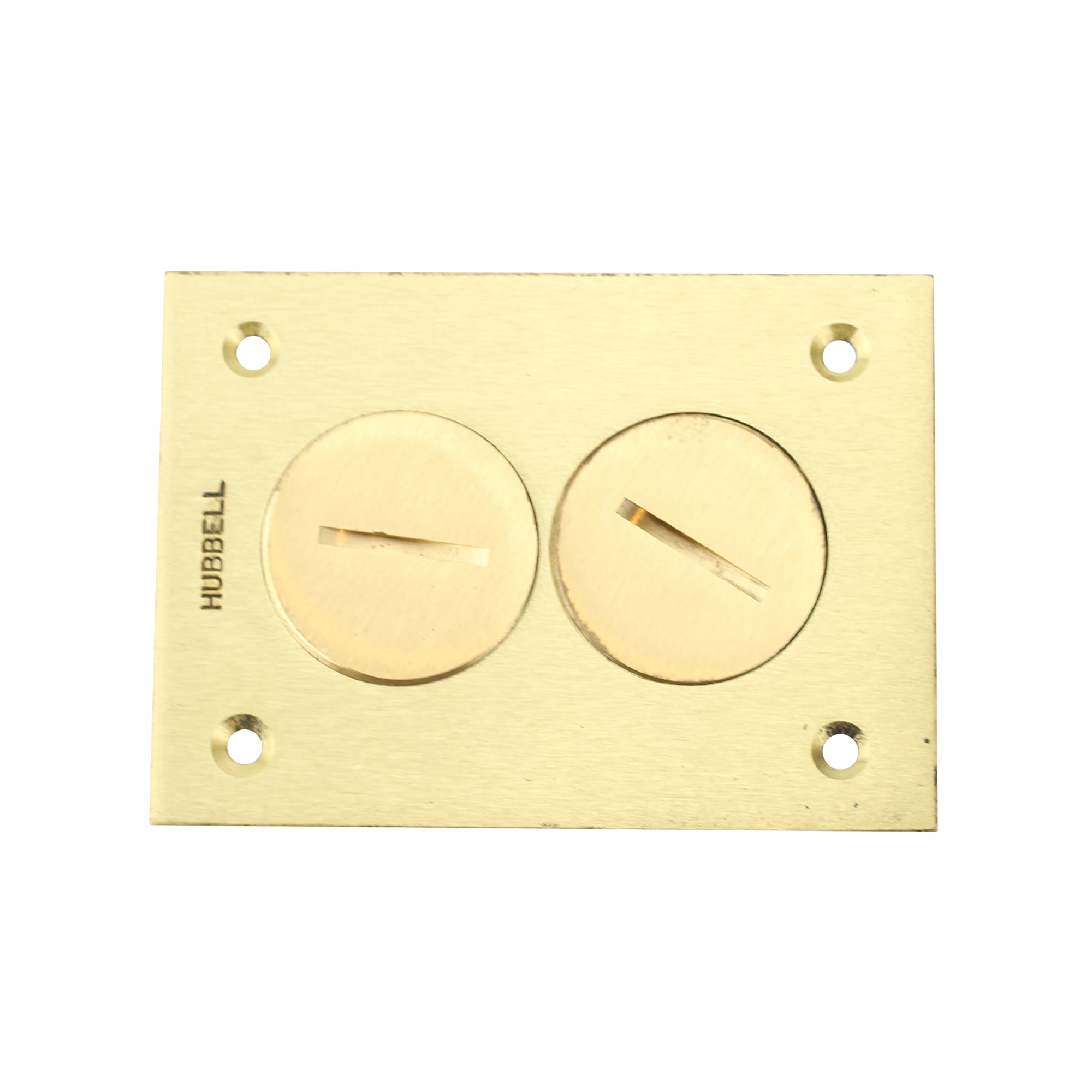 Hubbell Inc Hubbell Wiring Systems S3625 Brass Duplex Cover W 2