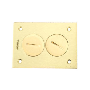Hubbell Inc Hubbell Wiring Systems S3625 Brass Duplex Cover W 2