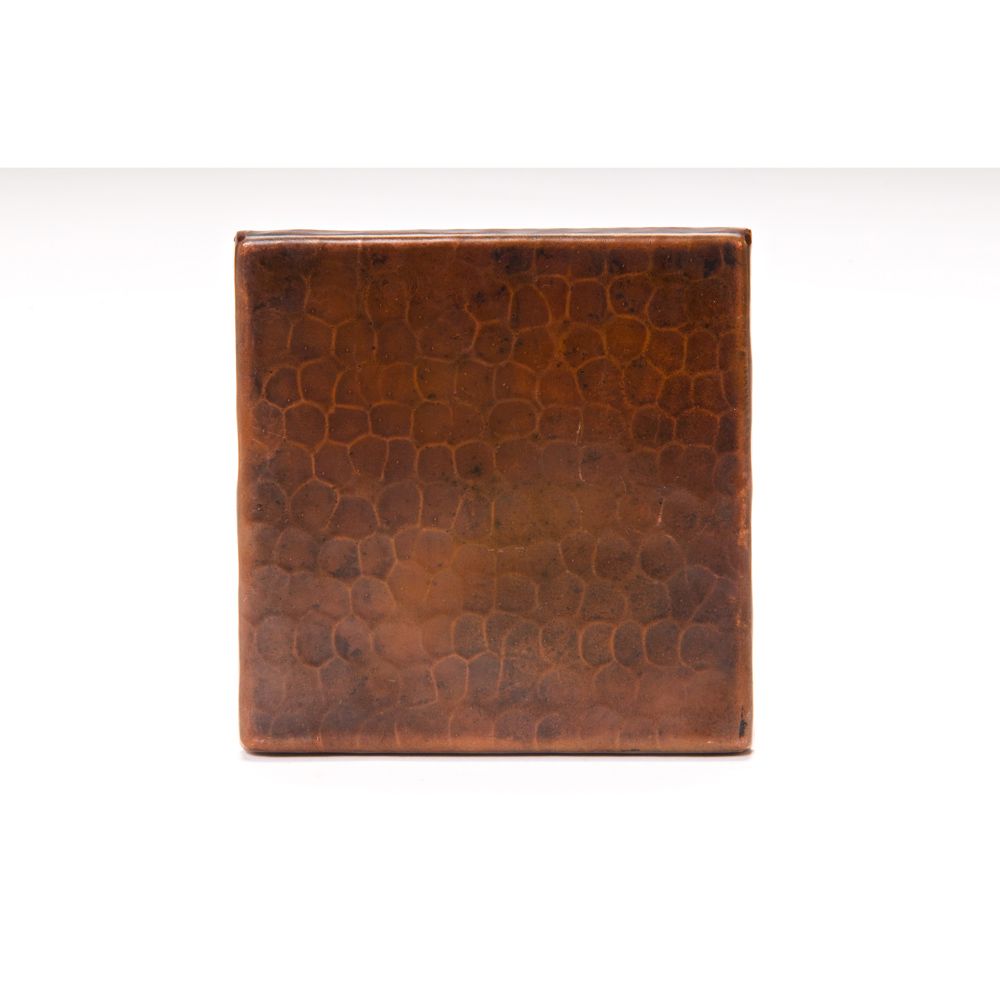 Premier Copper Products T4DBH 4" x 4" Copper Hammered Tile