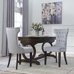 Dining Chairs Kitchen Kmart Belleze Premium Dining Chair Accent Living Room Side Chairs Set Of 2 Gray