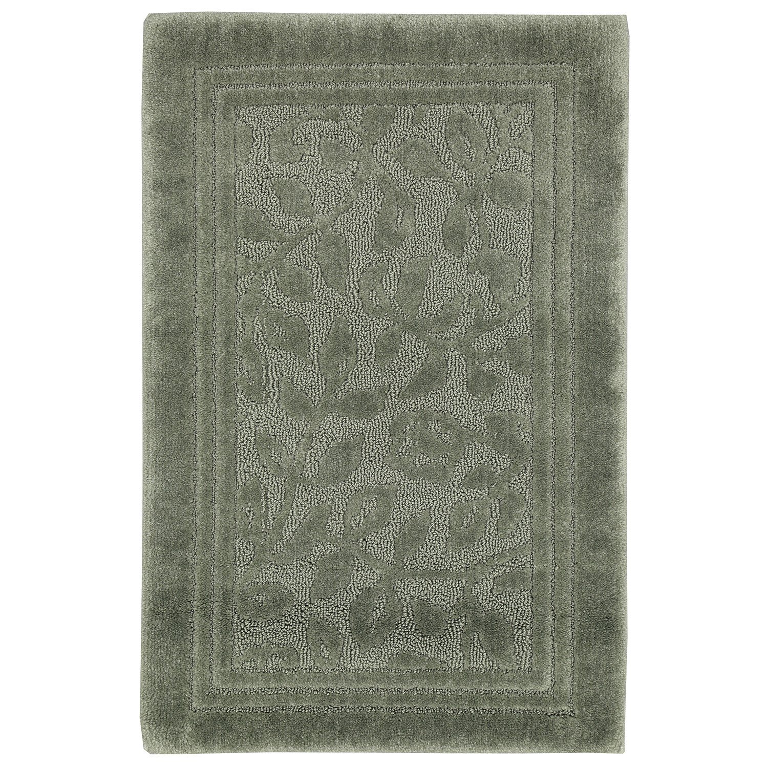 Non Latex Back Bath Rugs Patriot Single Piece Sage Green Wellington Rug Fl Pattern Nylon Material Non Skid Latex Bath