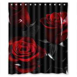Black And Red Shower Curtain