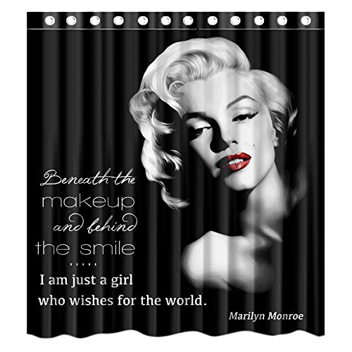 Marilyn Monroe Bath Sets Shower Curtain Custom Marilyn Monroe Quote Waterproof Bathroom Polyester Fabric Size 66