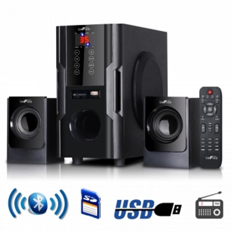 beFree Sound 2.1 Channel Surround Sound Bluetooth Speaker System