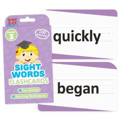 Generic Pint-Size Scholars 100 Vocabulary Flash Cards For Sight Words - 6 Learning Games Per Deck For Reading Readiness - For Preschool 