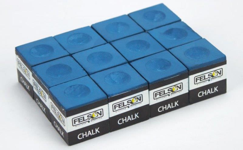 Generic Box of 12 Blue Cubes of Pool Cue Chalk  SFELS-005