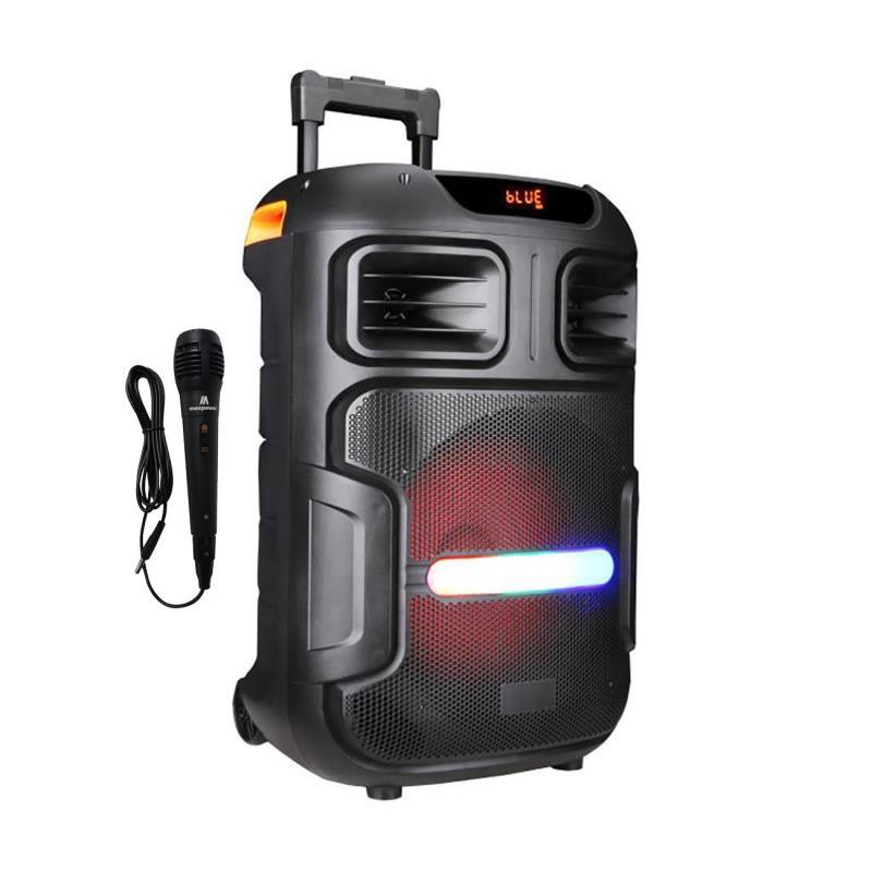 Maxpower 12??? Woofer Bluetooth Karaoke Trolley Speaker With Dancing Led Lights